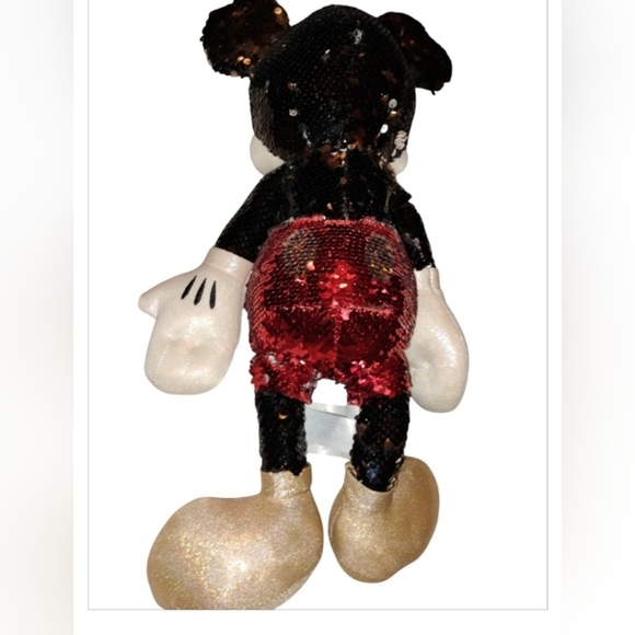 Disney Mickey Mouse Plush Reversible Sequin True Original 15” New With Tags - Picture 7 of 10